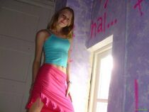 Superb blonde cougar in